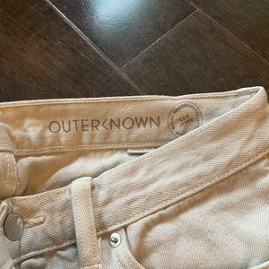 Outerknown sea jeans light khaki color tapered fit